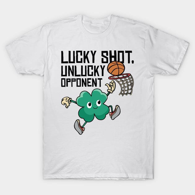 St. Patrick's Day Shamrock Clover Basketball Hoops T-Shirt by Tom´s TeeStore